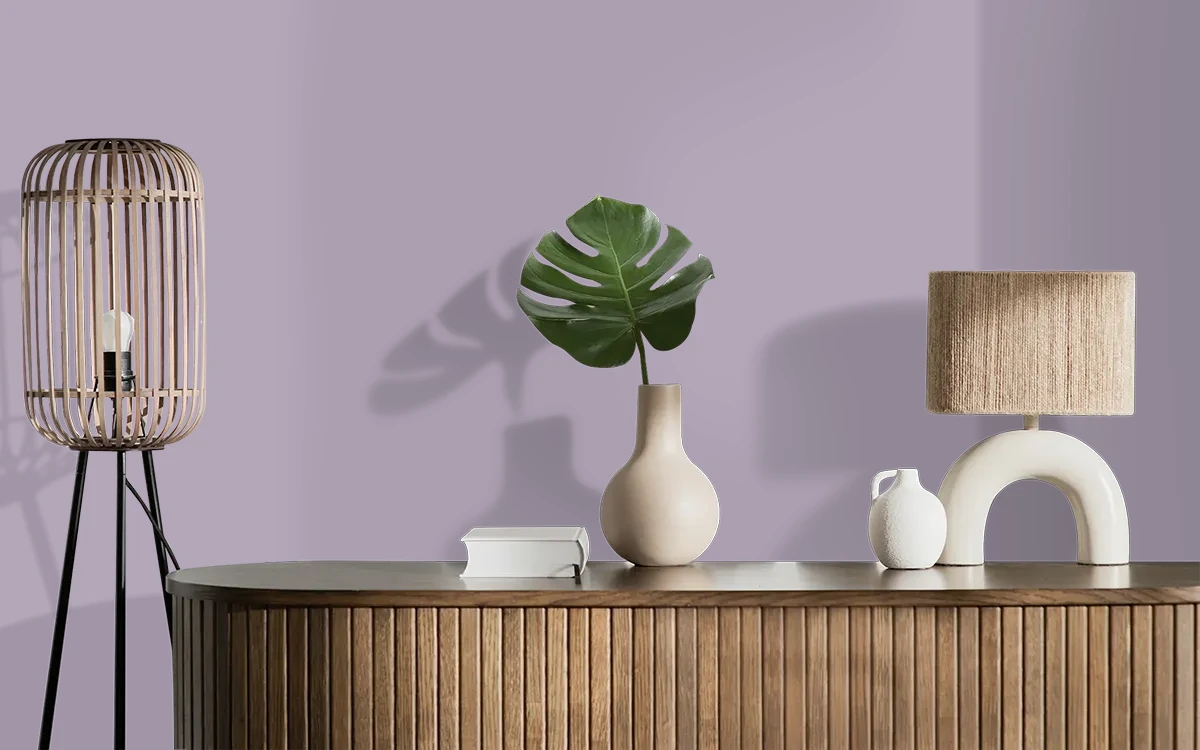 Nippon Paint's BRIDGING GRAP color on different wall surfaces.