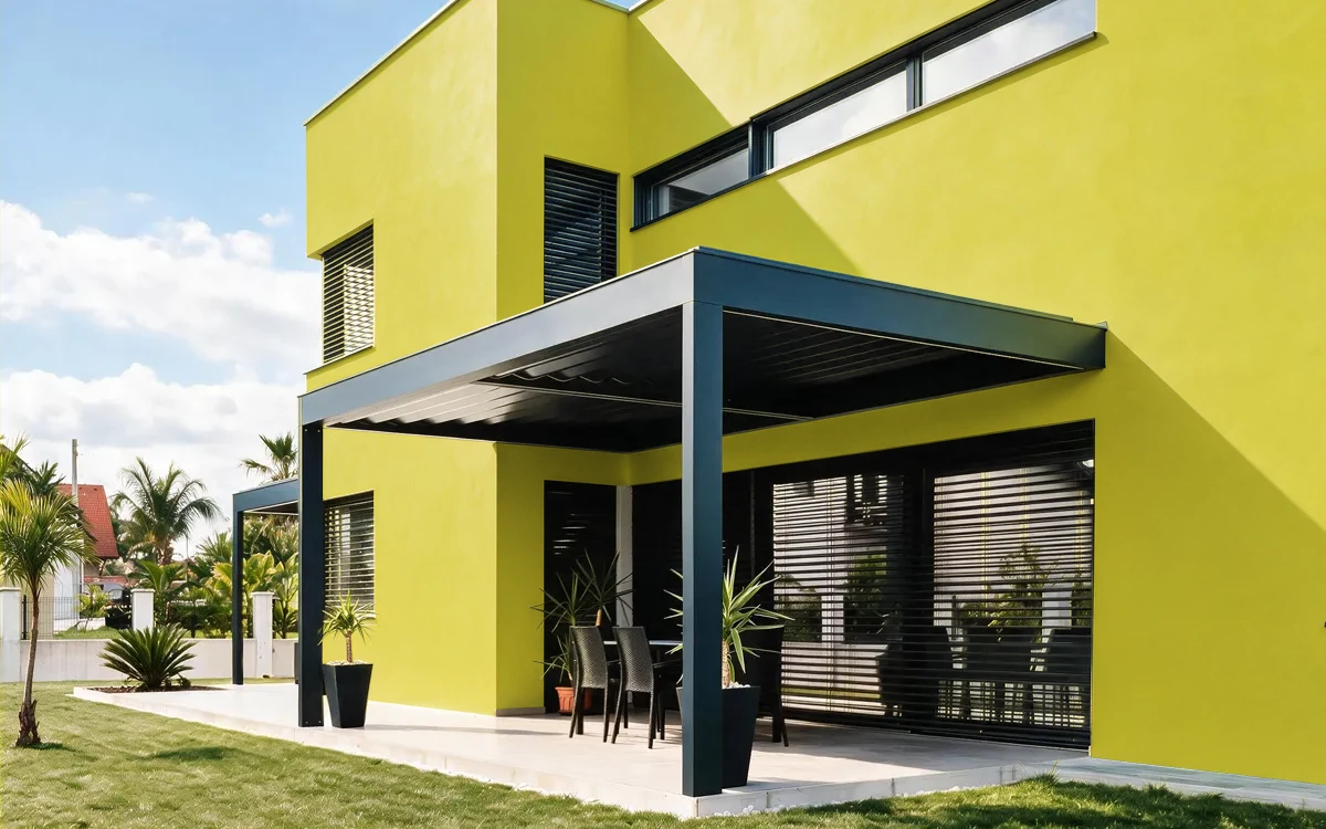 Nippon Paint's BRIGHT LIME color on different wall surfaces.
