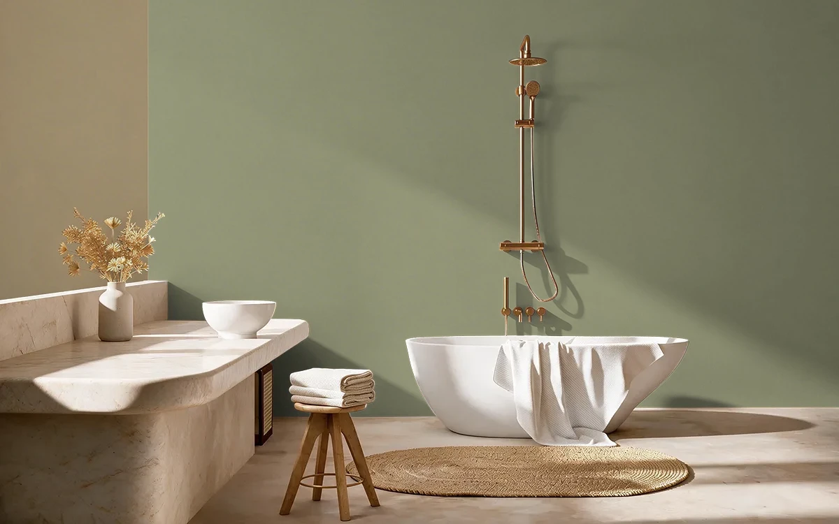Nippon Paint's BRITTANY color on different wall surfaces.