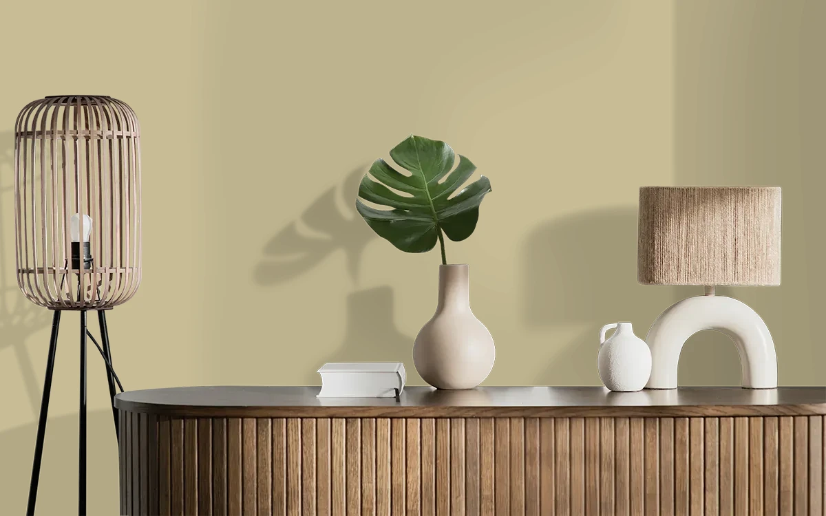 Nippon Paint's BROADCLOTH color on different wall surfaces.