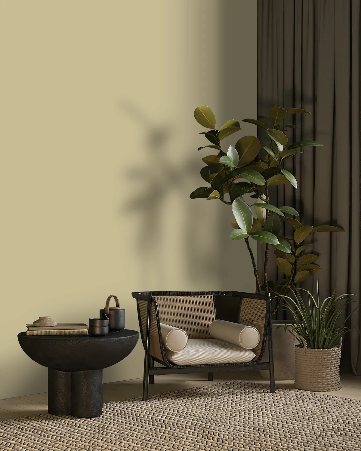 Nippon Paint's BROADCLOTH color on a beautifully decorated wall.