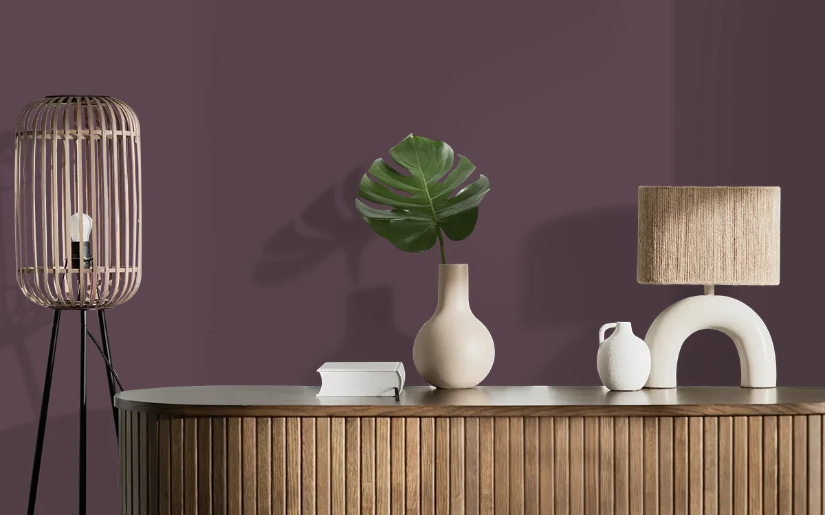 Nippon Paint's BRODEAU BROWN color on different wall surfaces.