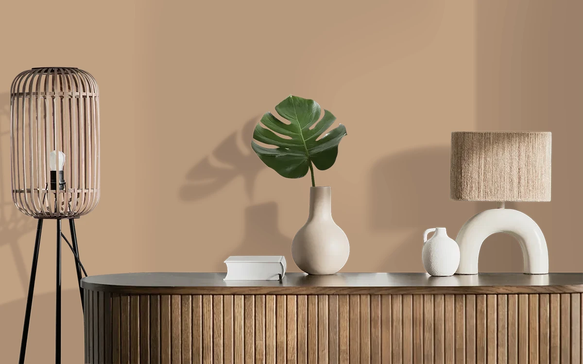 Nippon Paint's BRUSHMARK color on different wall surfaces.