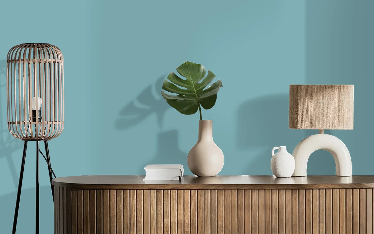 Nippon Paint's BUBBLY JACUZZI color on different wall surfaces.