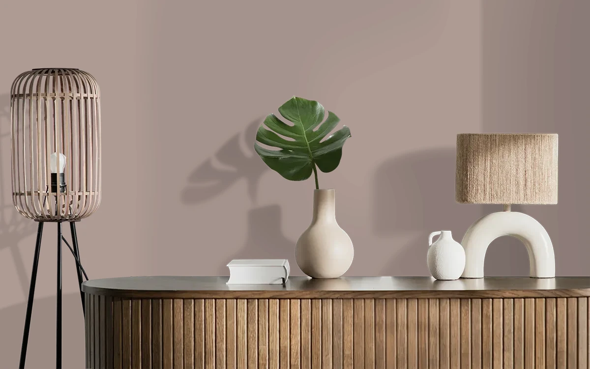 Nippon Paint's BUCKLES STRAPS color on different wall surfaces.