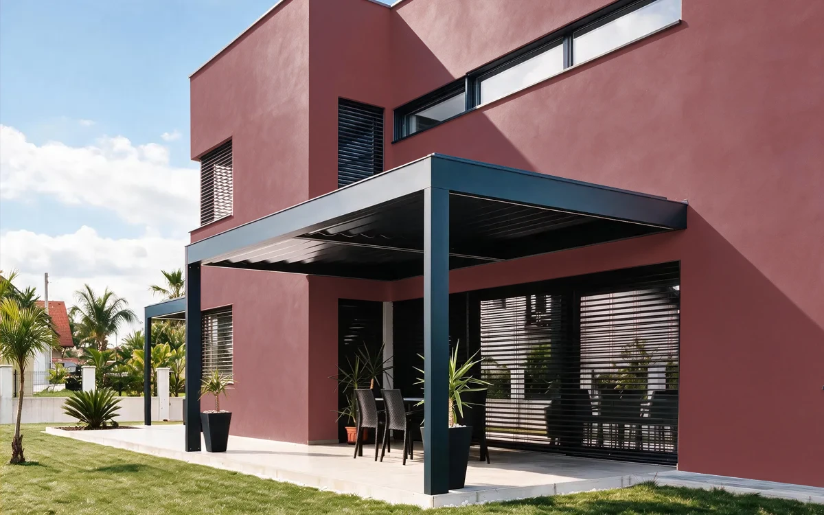 Nippon Paint's BURGUNDY color on different wall surfaces.