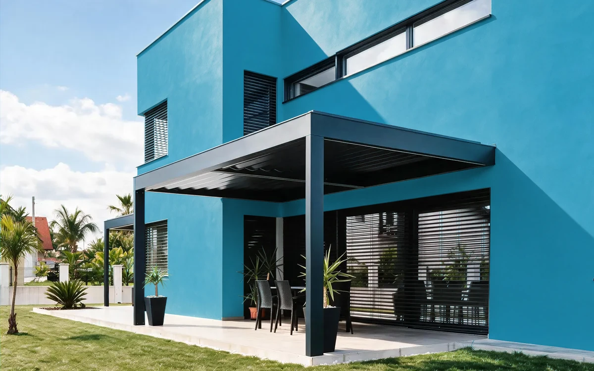 Nippon Paint's CALM OCEAN color on different wall surfaces.