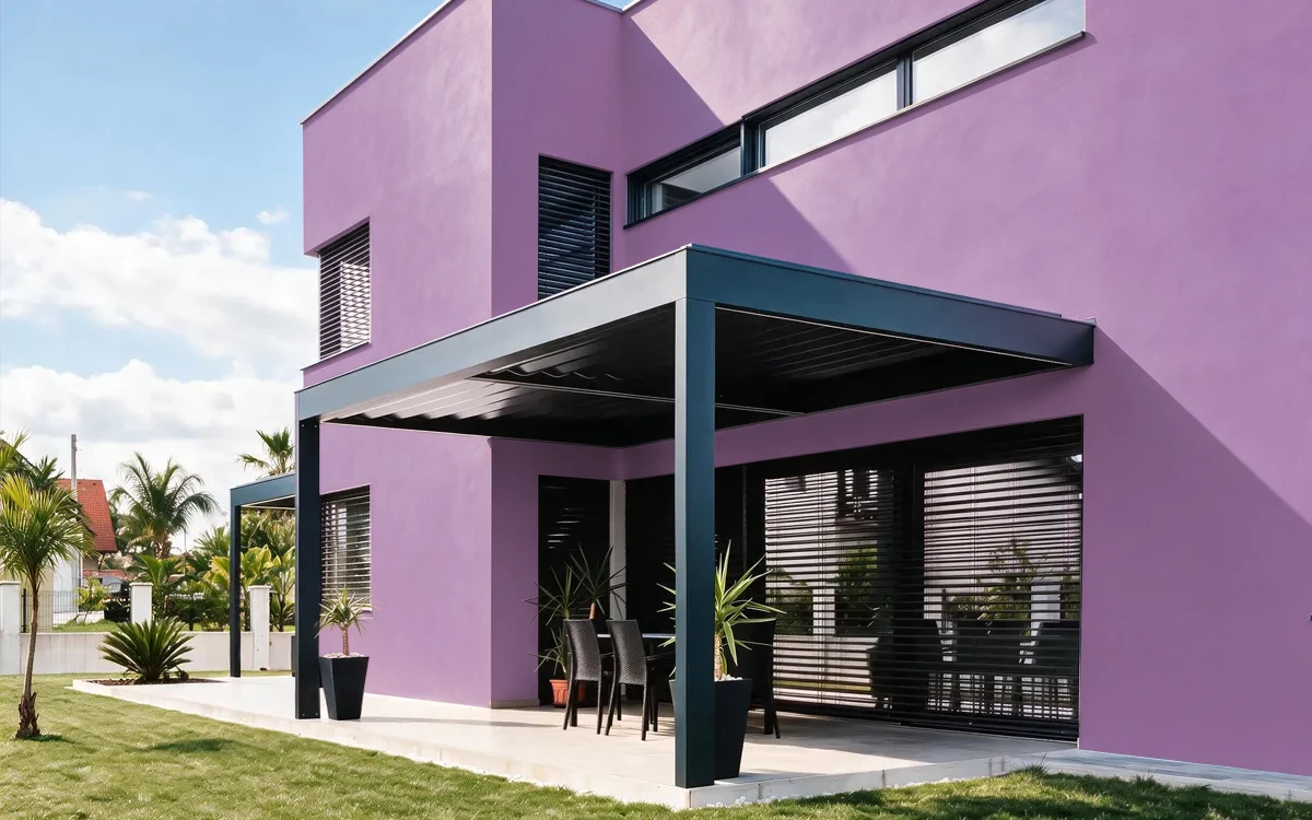 Nippon Paint's CAMP ROCK color on different wall surfaces.