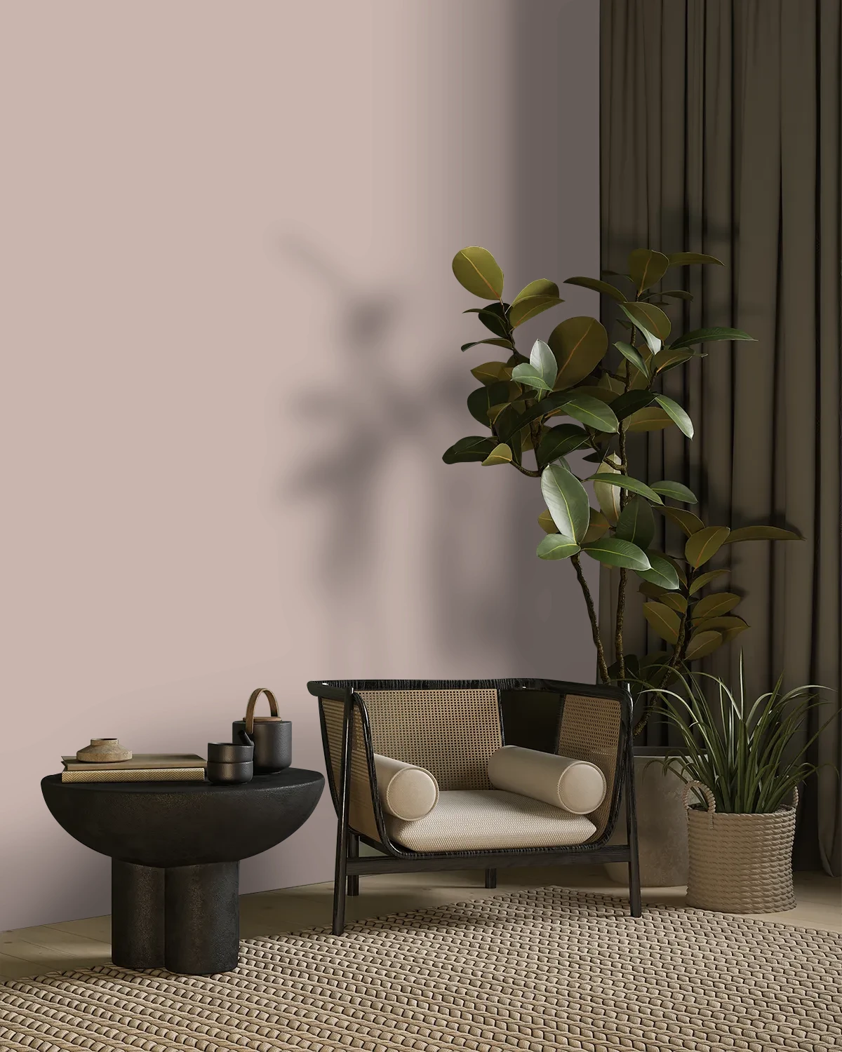 Nippon Paint's CHAIN REACTION color on a beautifully decorated wall.