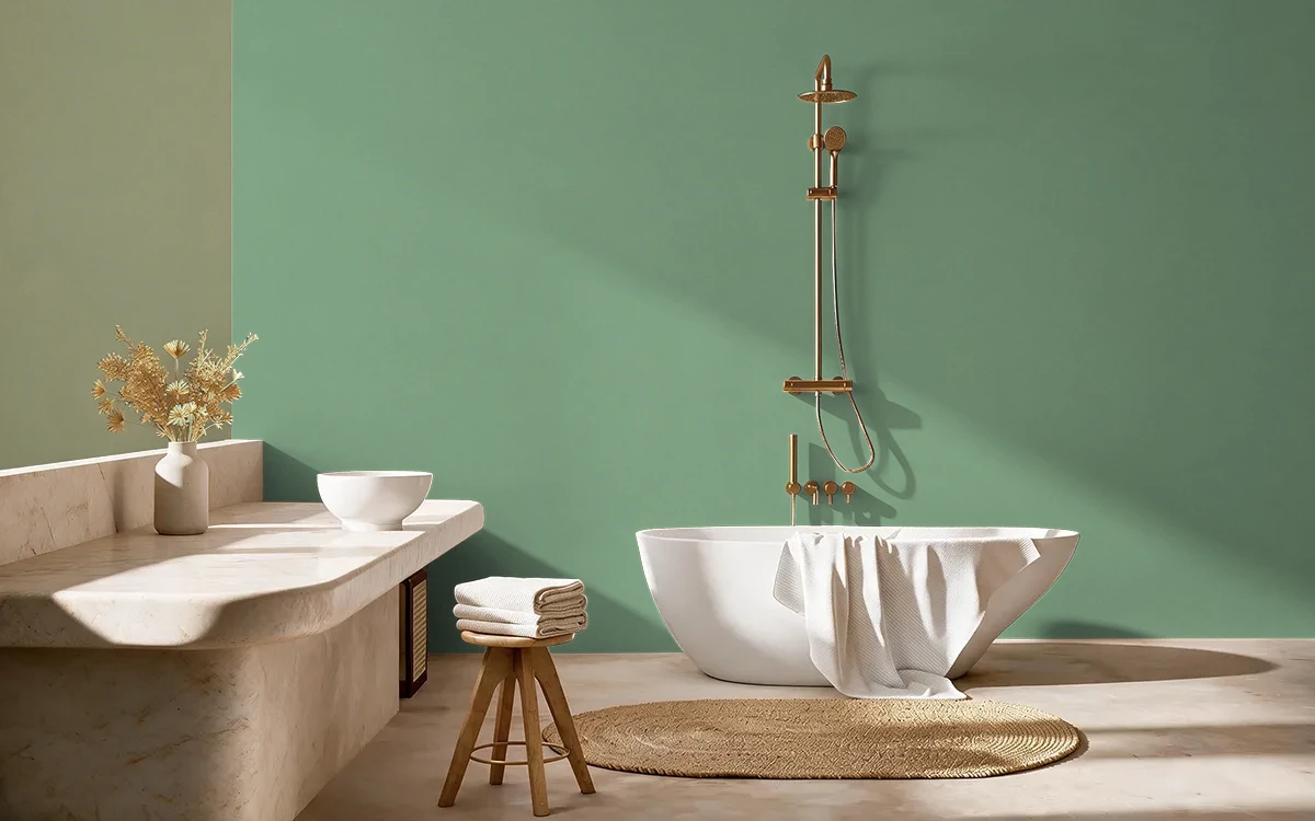 Nippon Paint's CHAMELEON color on different wall surfaces.