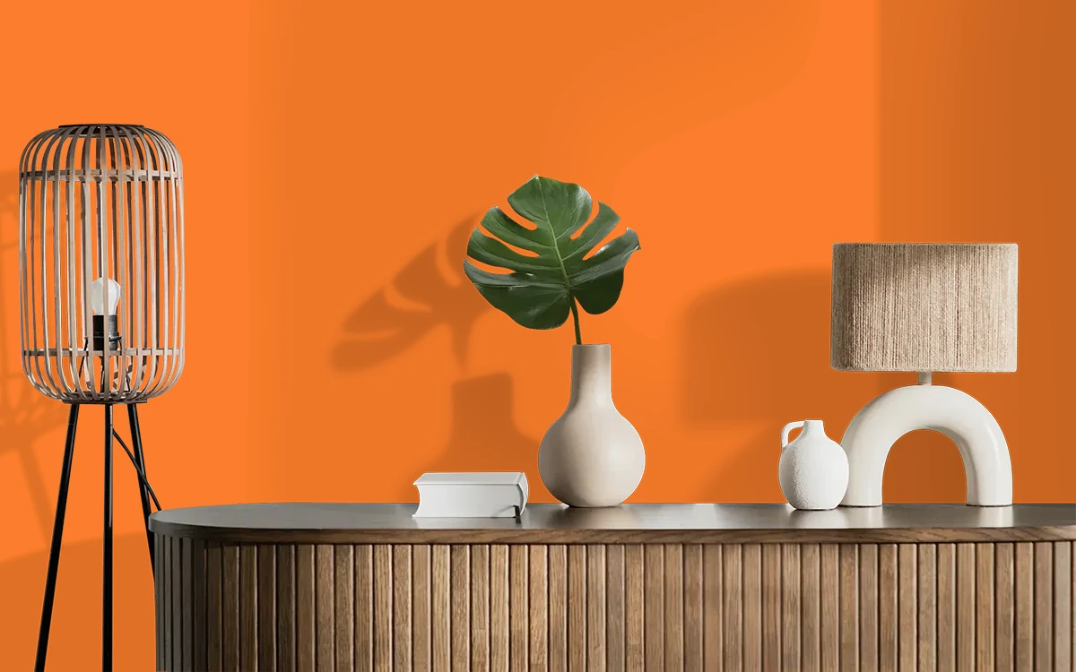 Nippon Paint's CHEETAH SPOTS color on different wall surfaces.