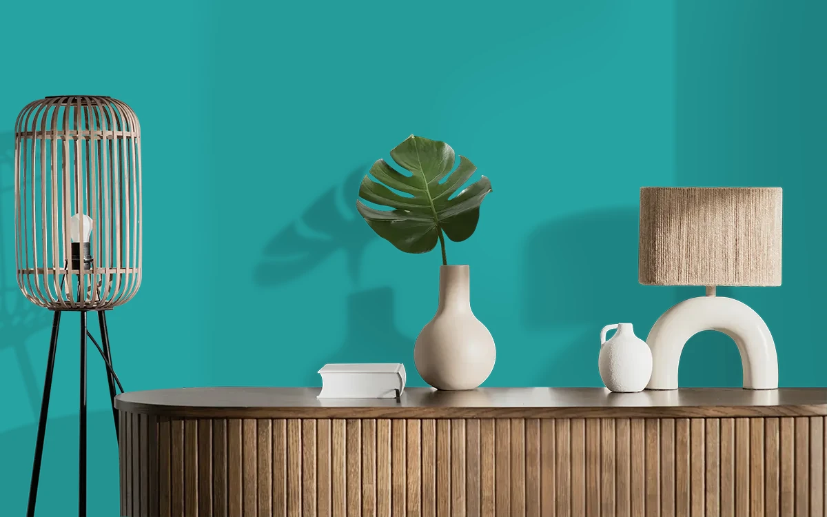 Nippon Paint's CHIFFON GRACE color on different wall surfaces.