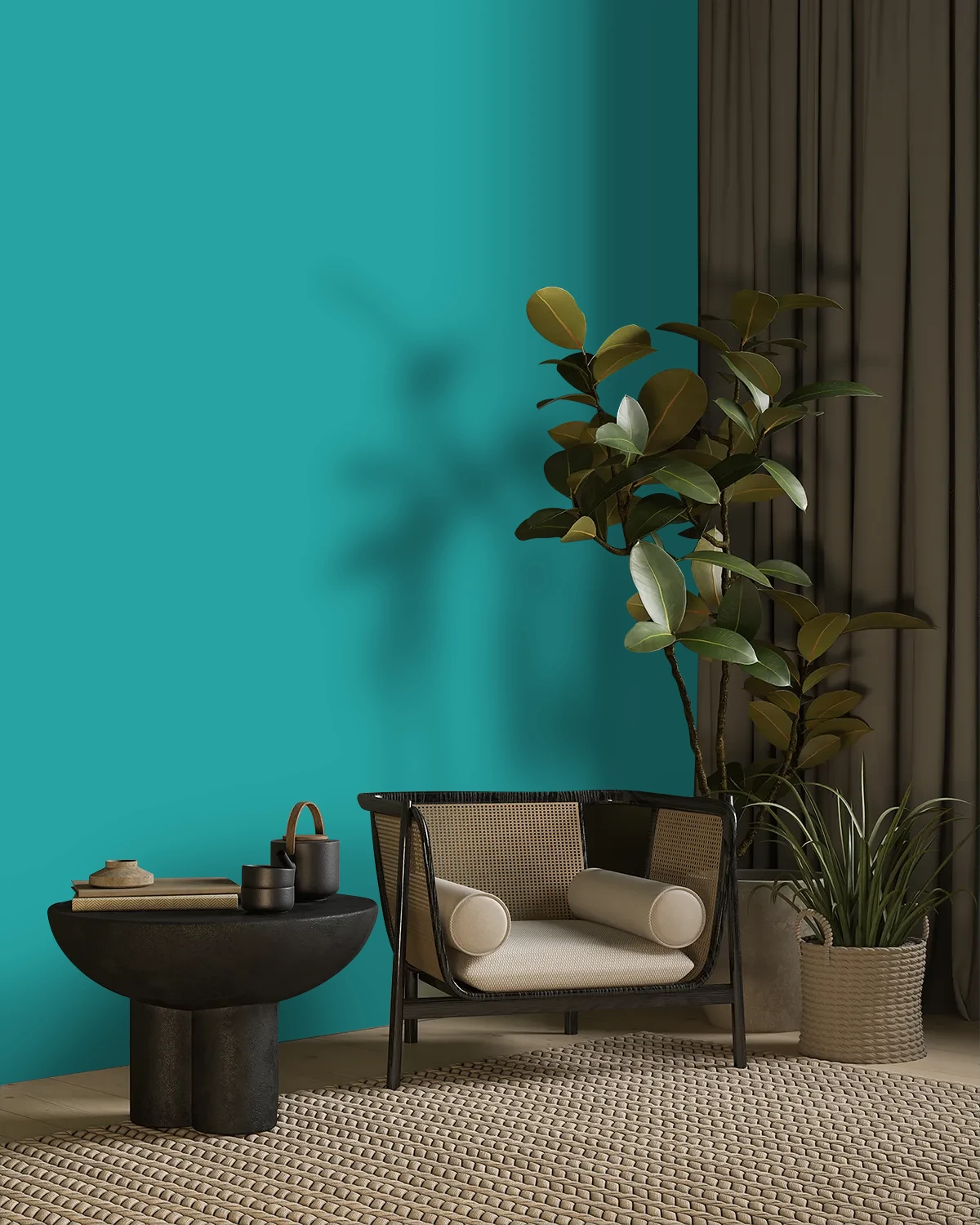 Nippon Paint's CHIFFON GRACE color on a beautifully decorated wall.