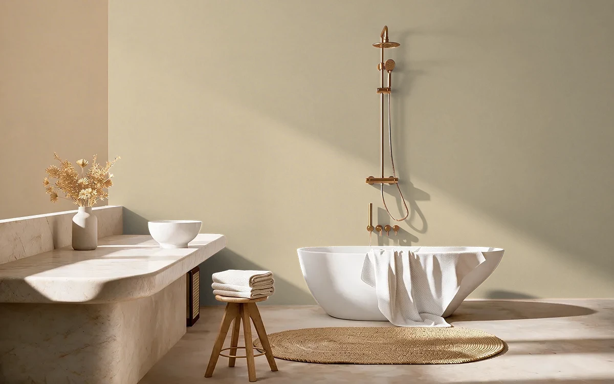 Nippon Paint's CIABATTA color on different wall surfaces.