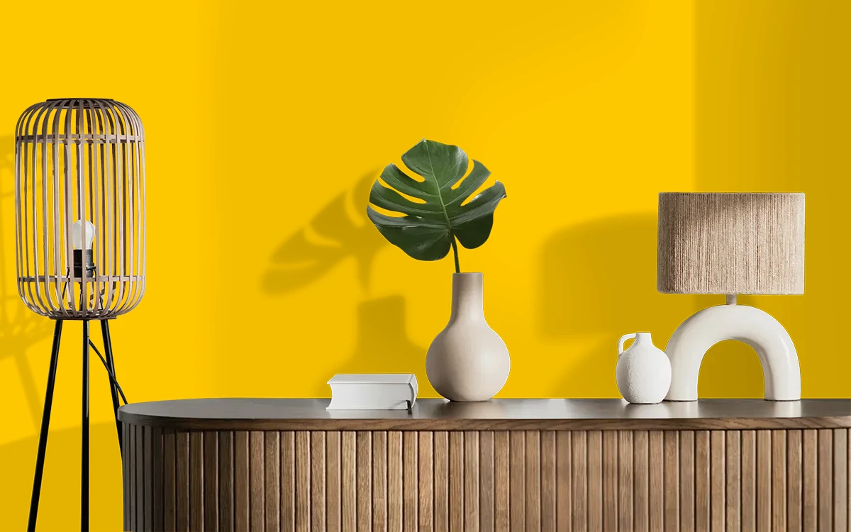 Nippon Paint's CIRCUS TOP color on different wall surfaces.