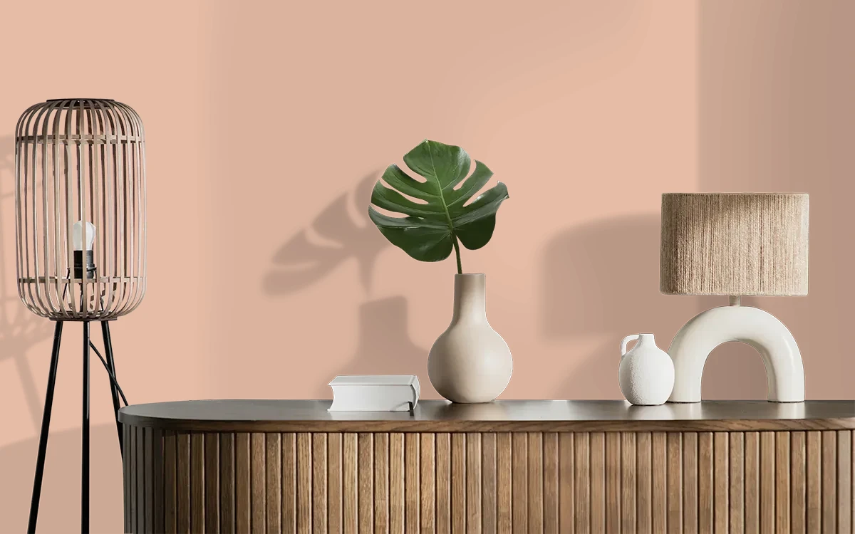 Nippon Paint's CITRUS CRUSH color on different wall surfaces.