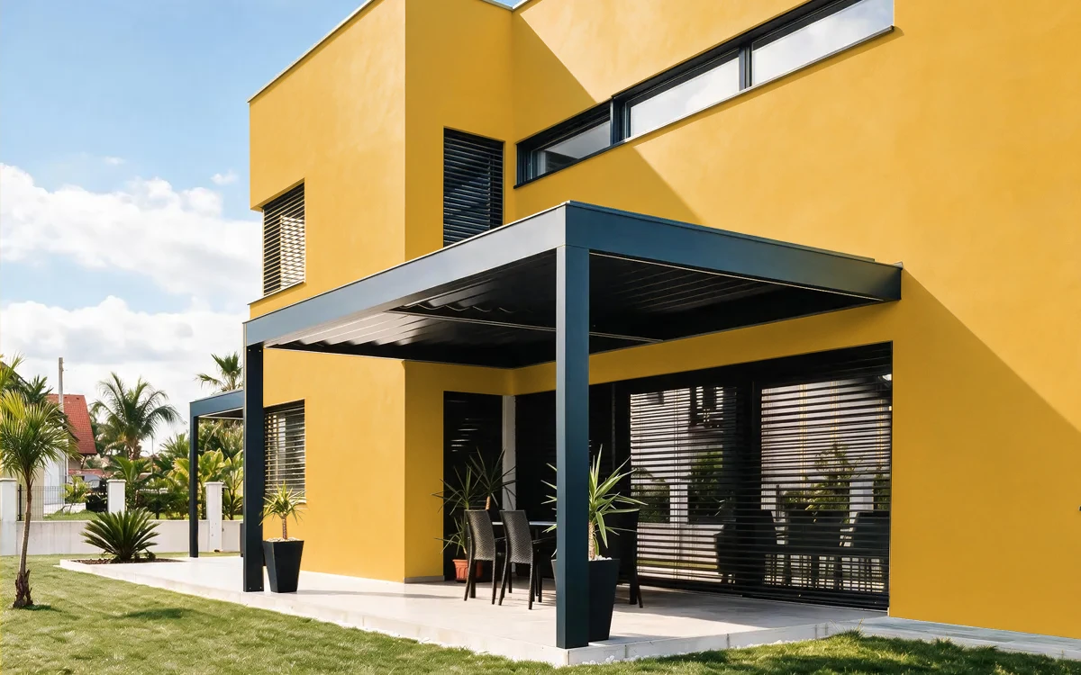 Nippon Paint's CITRUS SIREN color on different wall surfaces.