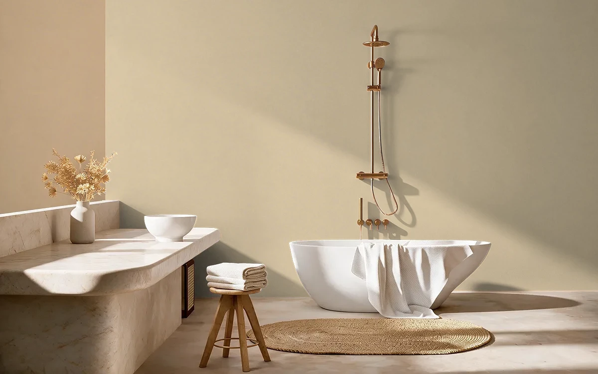 Nippon Paint's CLASSIC SILK color on different wall surfaces.