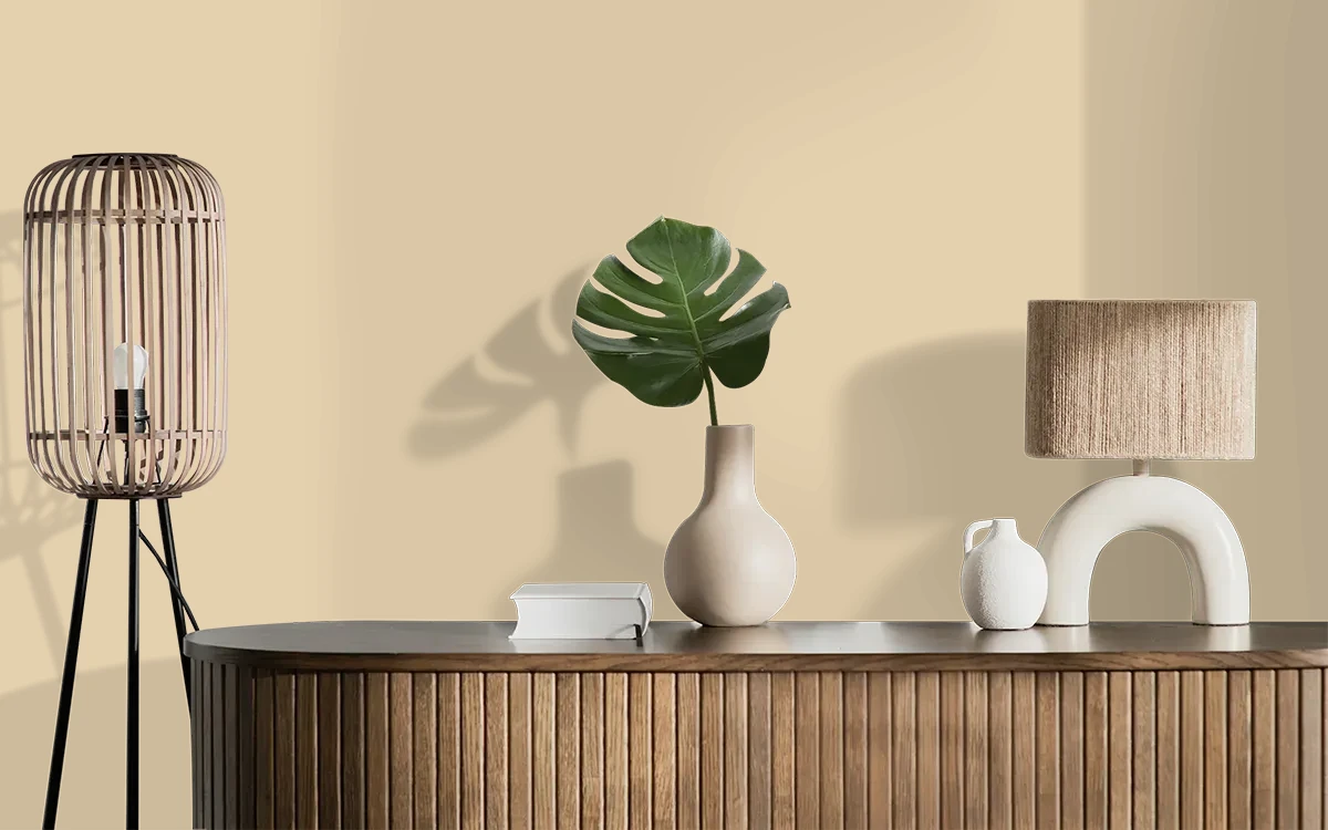 Nippon Paint's CLASSIC SILK color on different wall surfaces.