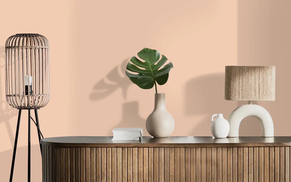 Nippon Paint's CLAY DISPLAY color on different wall surfaces.
