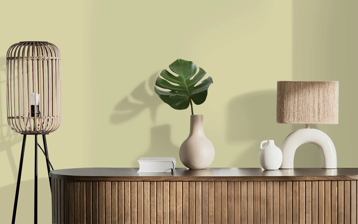 Nippon Paint's CLEAR BANK color on different wall surfaces.