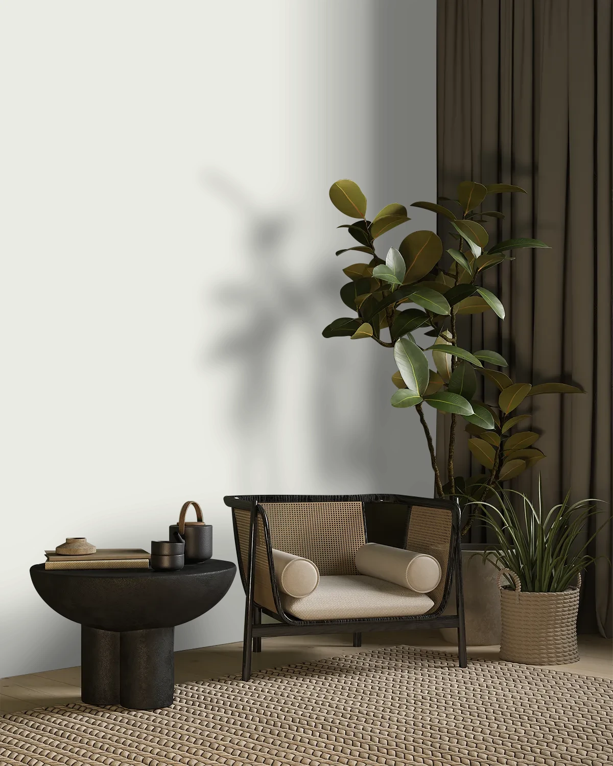 Nippon Paint's CLOUD WHISPER color on a beautifully decorated wall.