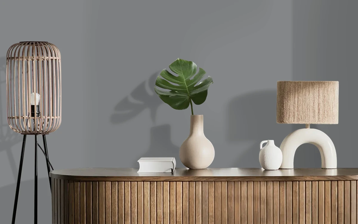 Nippon Paint's CLOUDY color on different wall surfaces.