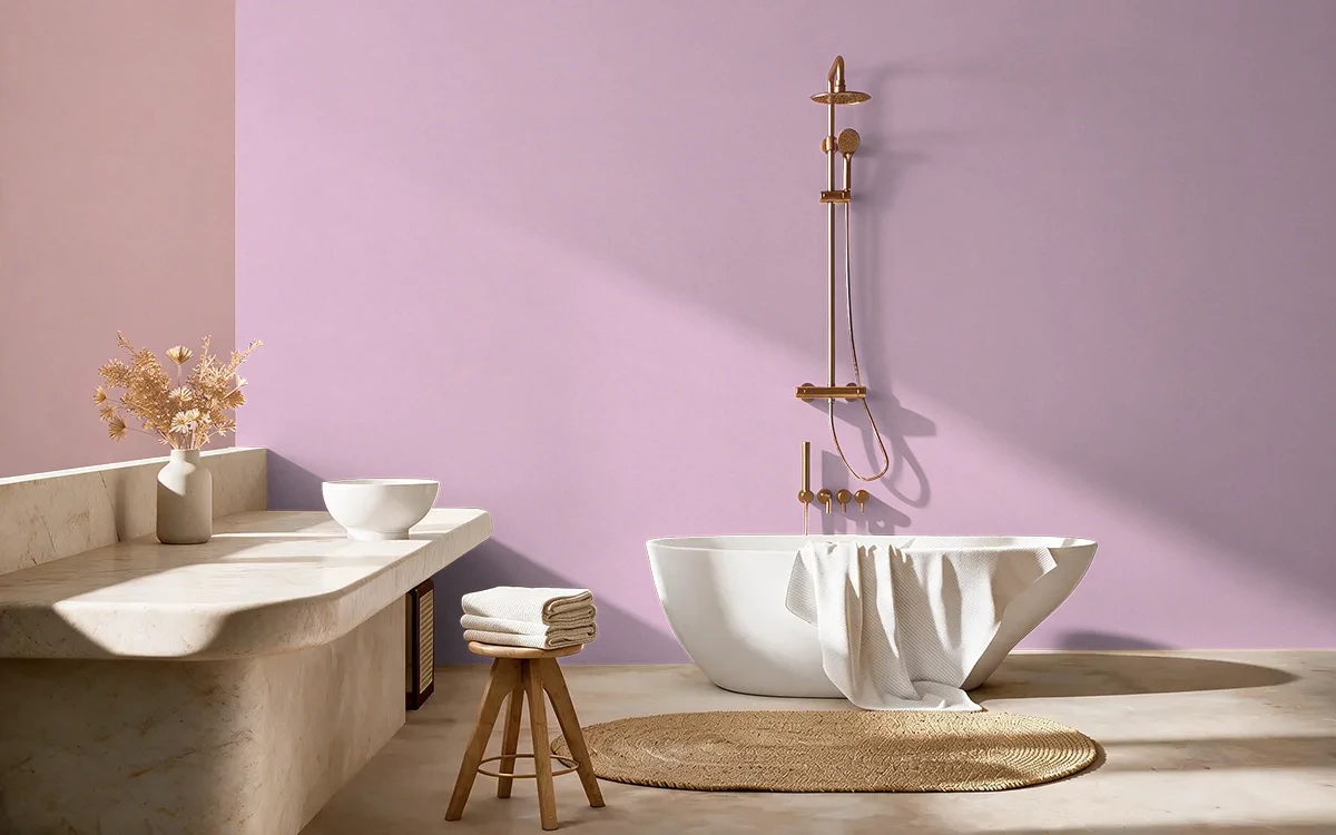 Nippon Paint's COCKTAIL color on different wall surfaces.