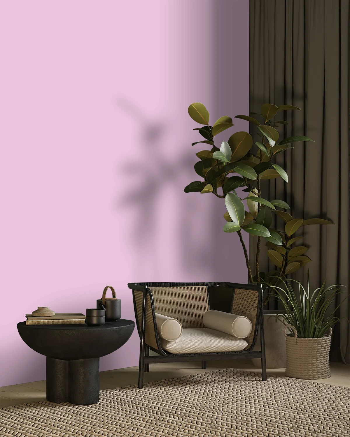 Nippon Paint's COCKTAIL color on a beautifully decorated wall.
