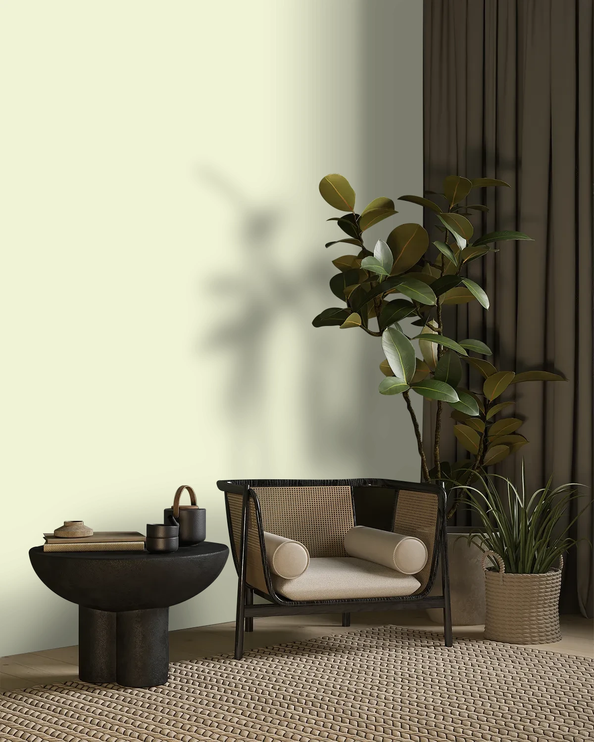 Nippon Paint's COOL AS CUCUMBER color on a beautifully decorated wall.