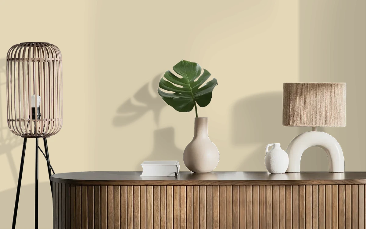 Nippon Paint's CORAL RADIANCE color on different wall surfaces.