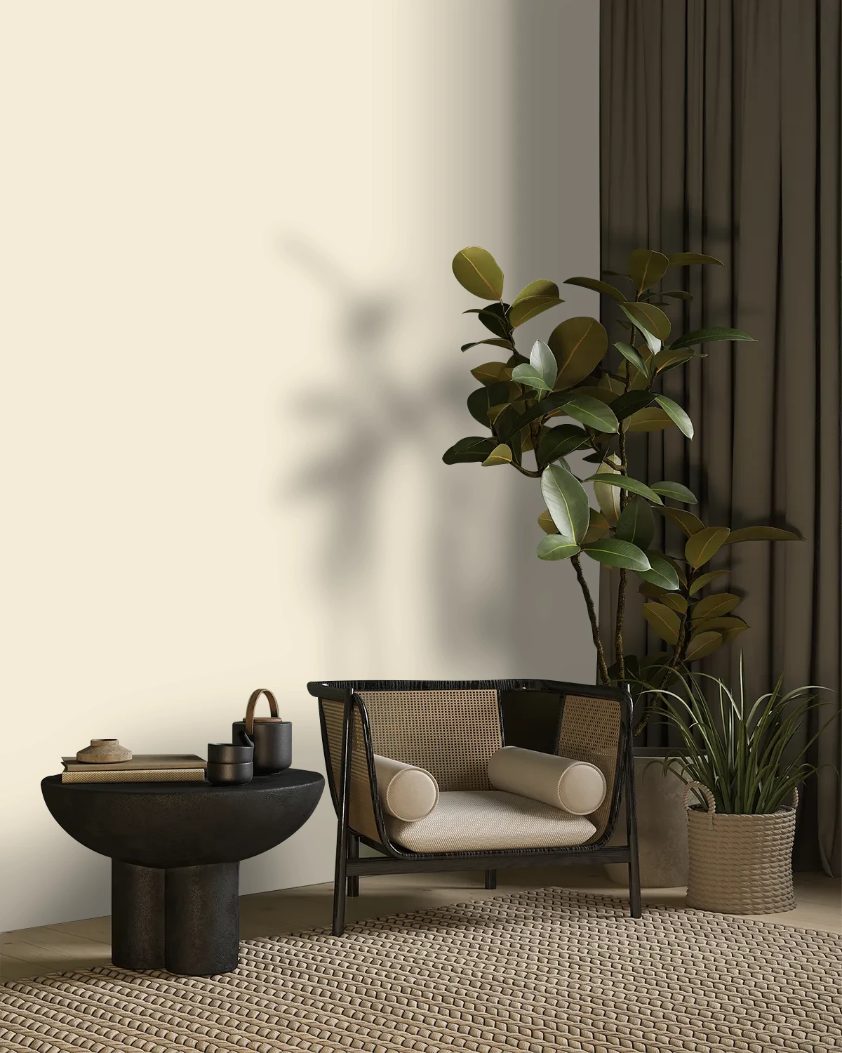 Nippon Paint's COTTON BUD color on a beautifully decorated wall.
