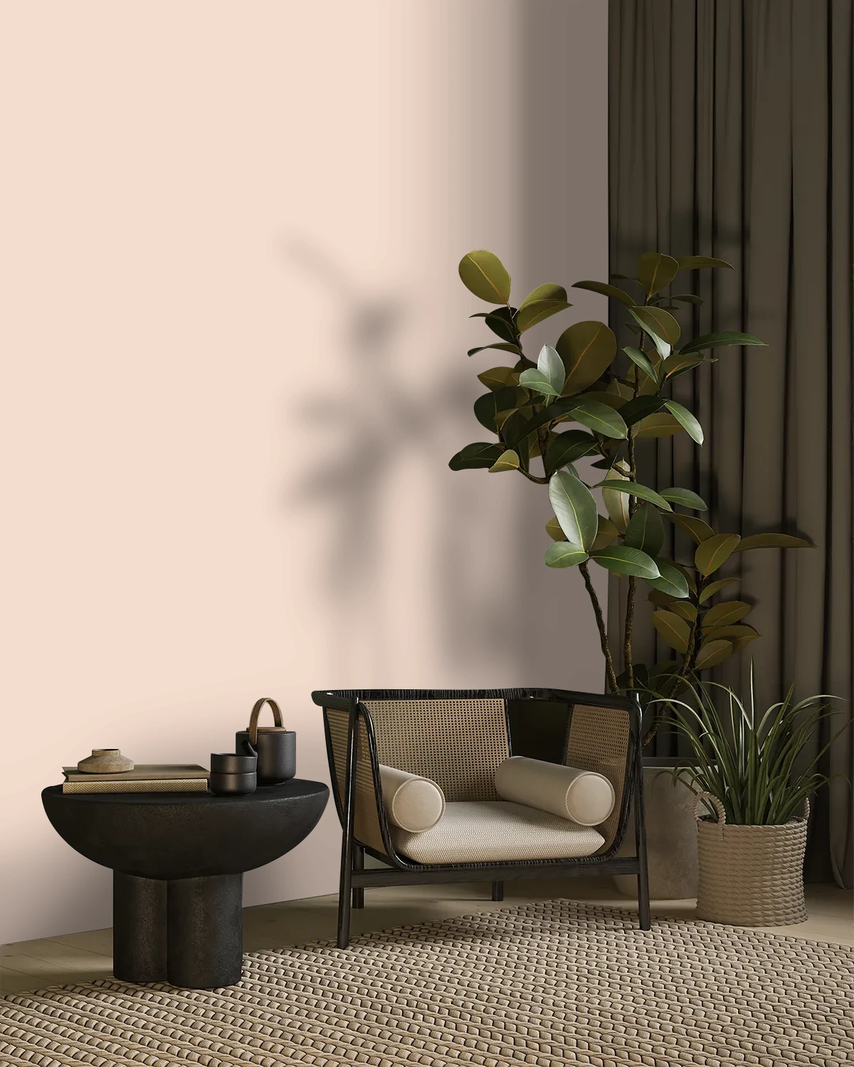 Nippon Paint's COTTON CANDY color on a beautifully decorated wall.