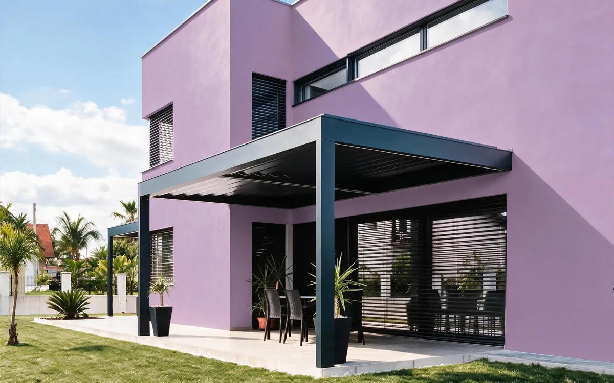Nippon Paint's CREEPING PHLOX color on different wall surfaces.