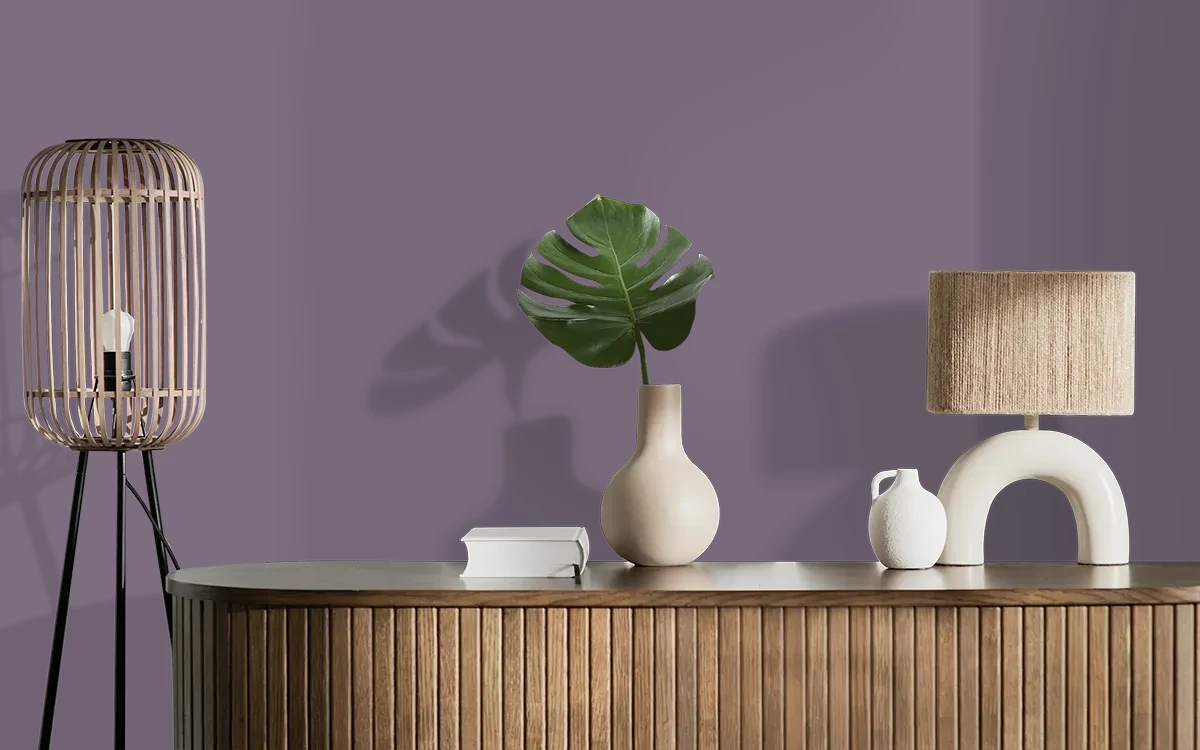 Nippon Paint's CROWDED HOUSE color on different wall surfaces.