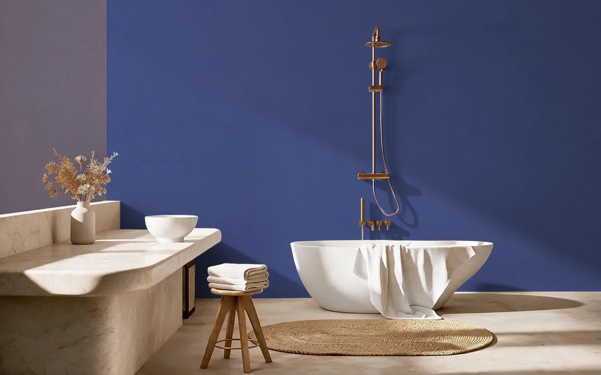 Nippon Paint's CROWN JEWEL color on different wall surfaces.