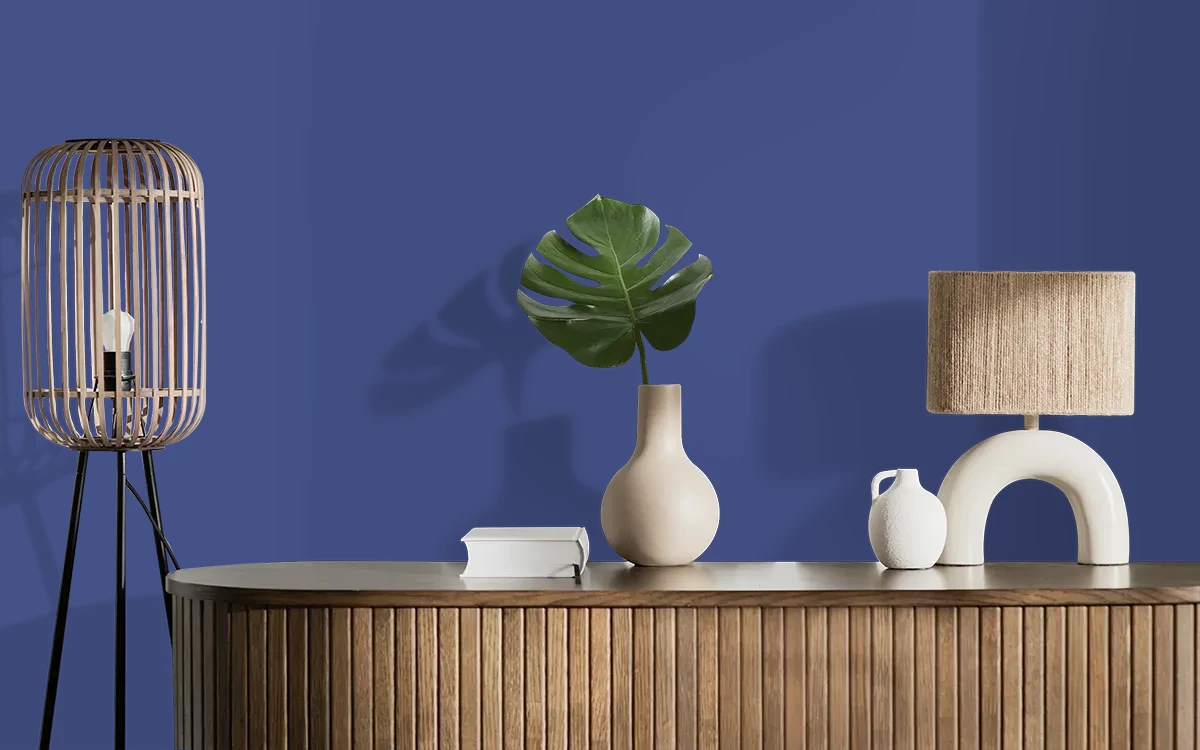 Nippon Paint's CROWN JEWEL color on different wall surfaces.