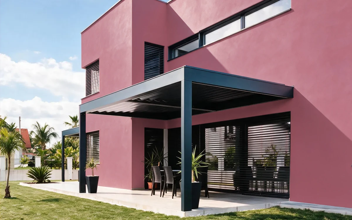 Nippon Paint's CROWNED RUBY color on different wall surfaces.