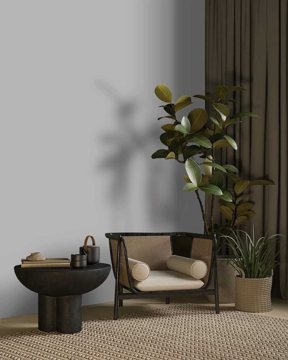 Nippon Paint's CRUSADER color on a beautifully decorated wall.