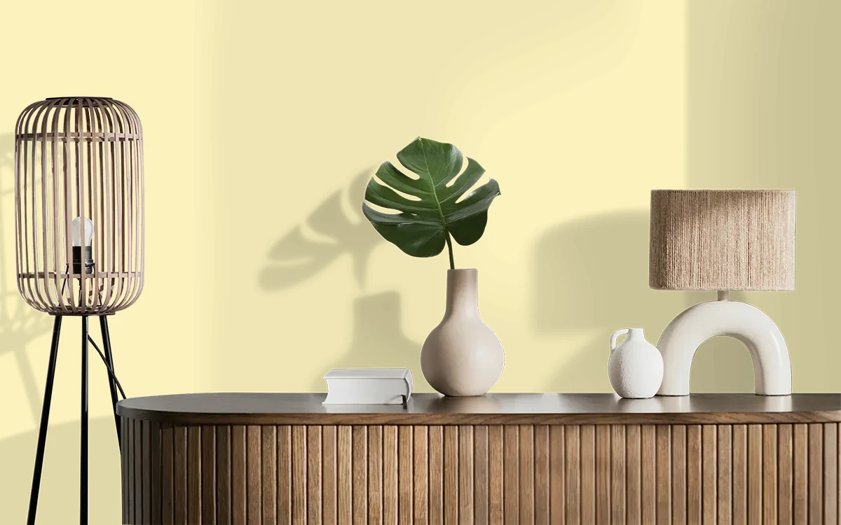 Nippon Paint's DANCE FEVER color on different wall surfaces.