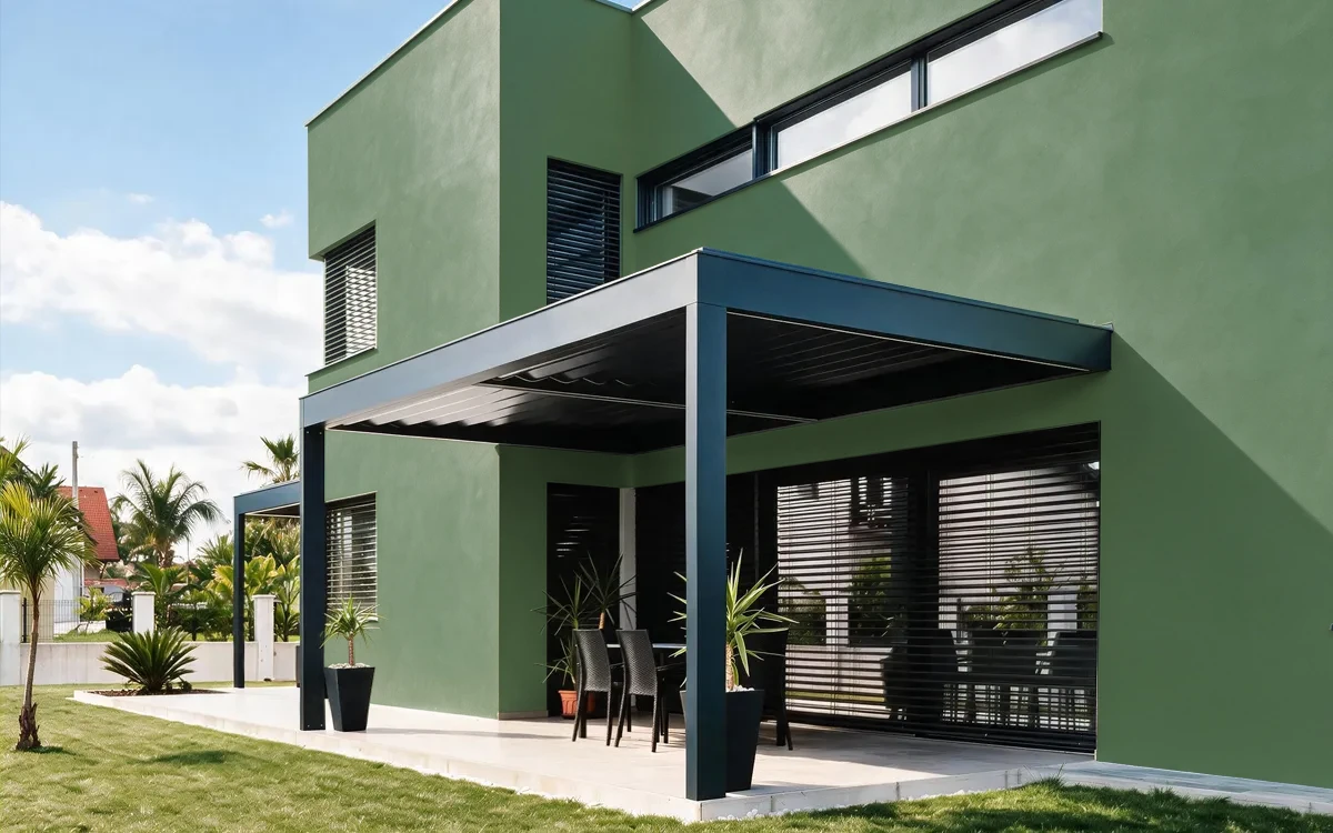 Nippon Paint's DARK GREEN color on different wall surfaces.