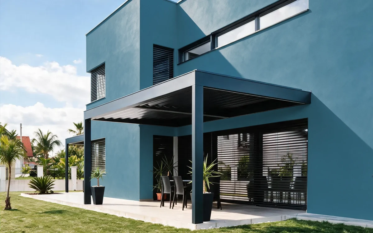 Nippon Paint's DARK SECRET color on different wall surfaces.