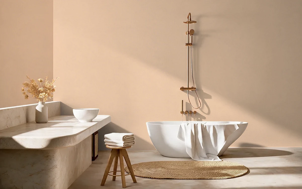 Nippon Paint's DAYLIGHTS color on different wall surfaces.