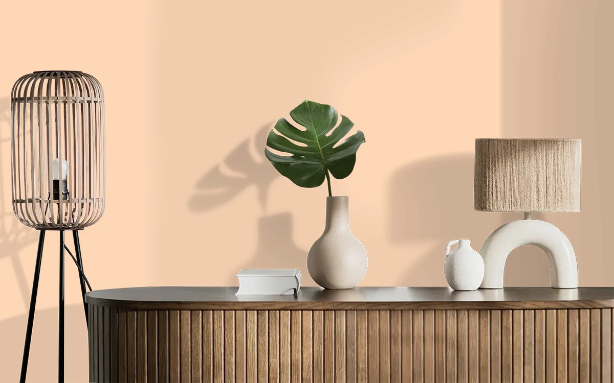 Nippon Paint's DAYLIGHTS color on different wall surfaces.