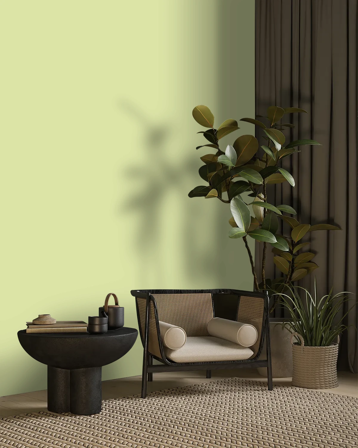 Nippon Paint's DELICATE SPIKES color on a beautifully decorated wall.