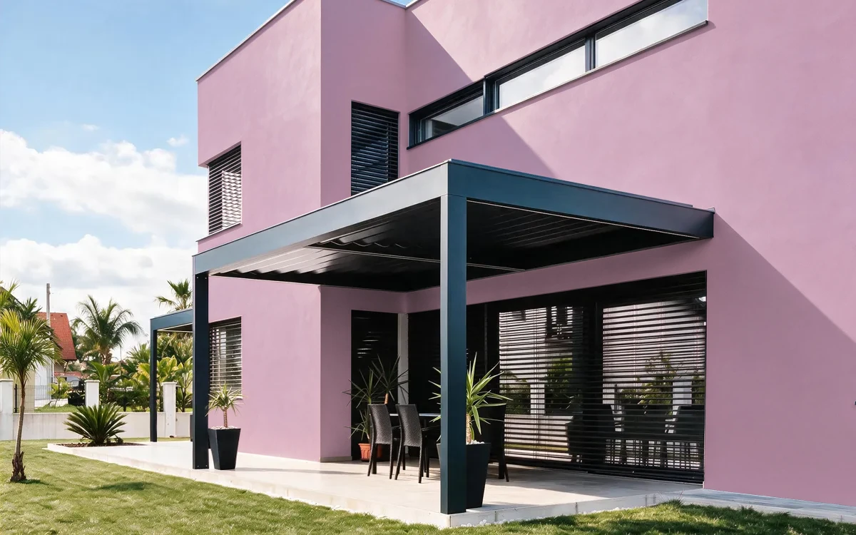 Nippon Paint's DIM ROSE color on different wall surfaces.