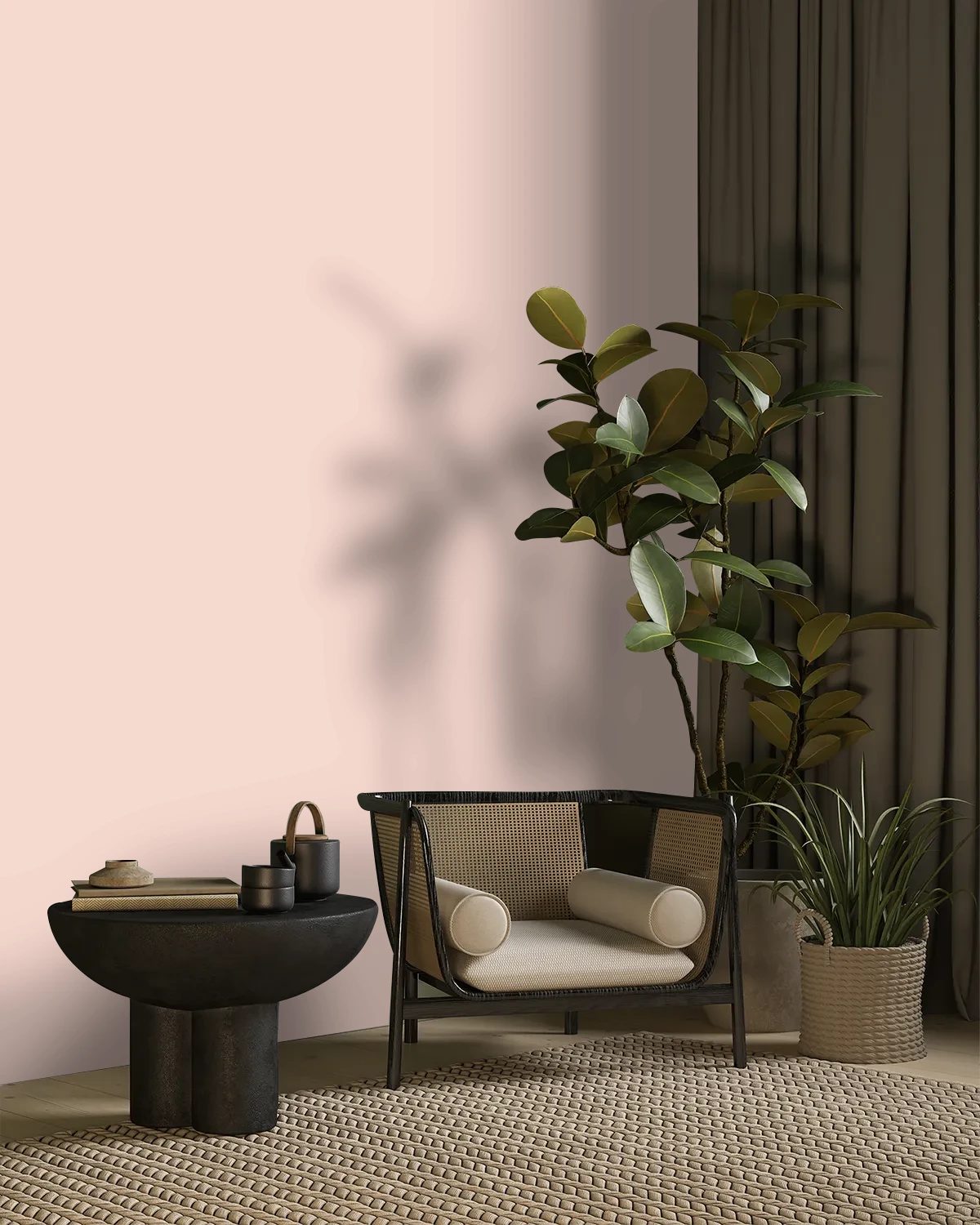 Nippon Paint's DIMPLED SMILE color on a beautifully decorated wall.