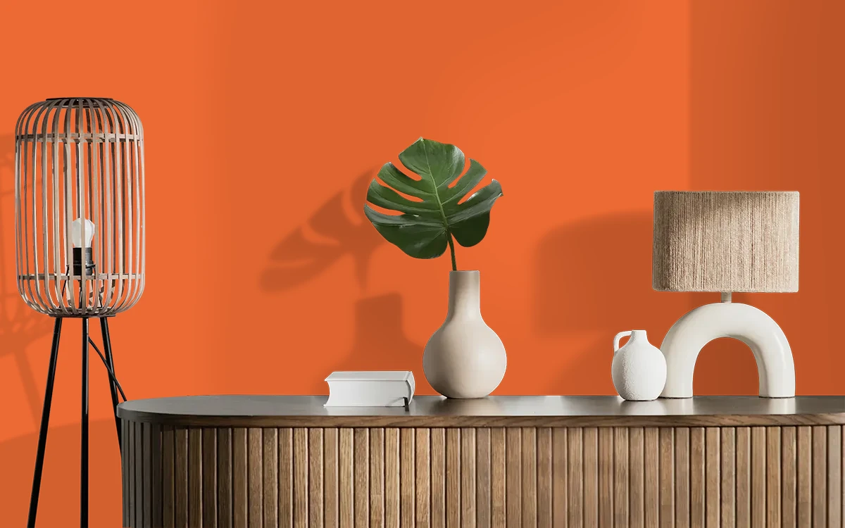 Nippon Paint's DISCO BEAT color on different wall surfaces.