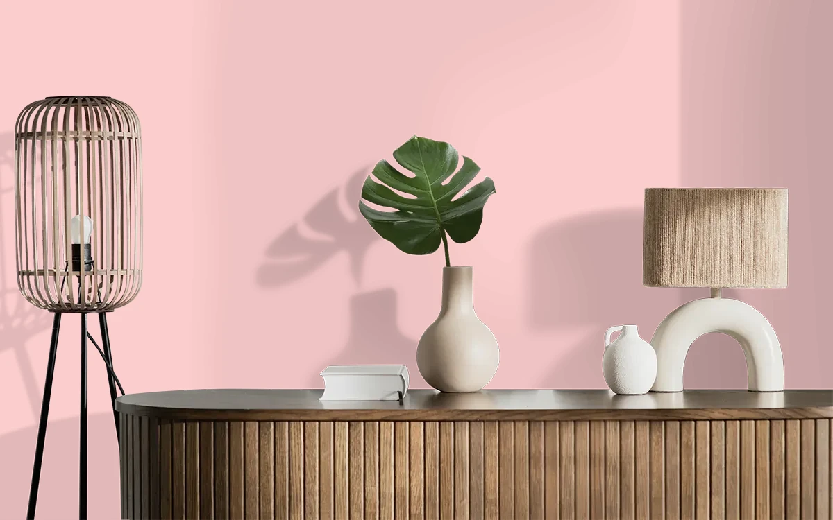Nippon Paint's DOLL HOUSE color on different wall surfaces.