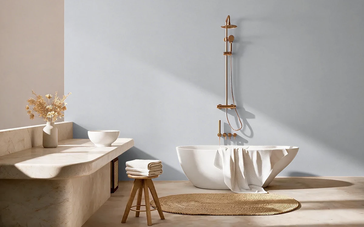 Nippon Paint's DOVE WINGS color on different wall surfaces.